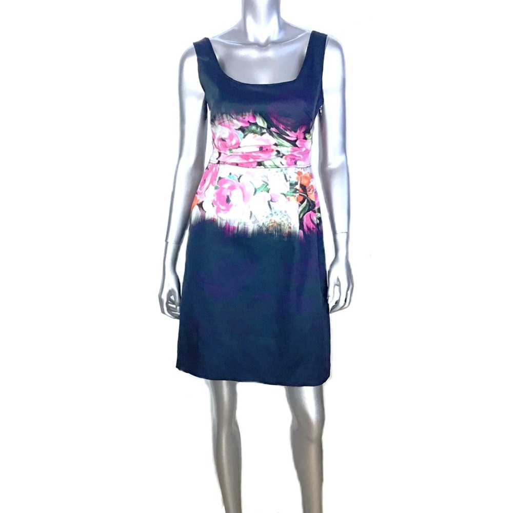Elie Tahari Blue Print Sleeveless Sheath Dress 4